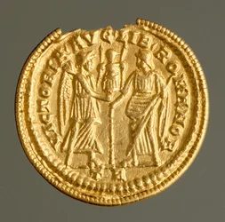 Solidus von Magnentius, gefunden in Kirchberg, ca. 350-353